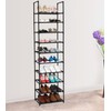 FIDUCIAL HOME 10 Tiers Shoe Rack 20-25 Pairs Sturdy Shoe