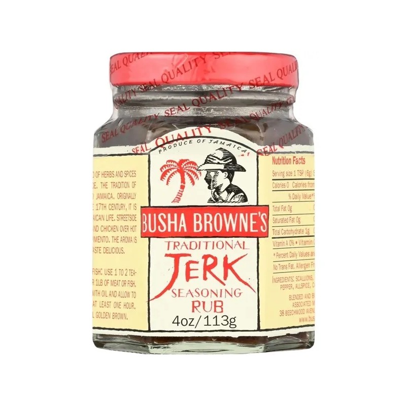 Busha Browne's Traditional Jerk Seasoning Rub - Low Sodium -