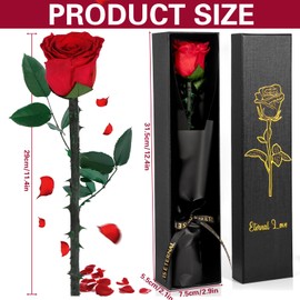 Vautvis Infinity Roses, Eternal Rose, Red Roses in Gift Box, Rose, Flowers Valentine's Day, Eternal Rose, Anniversary Gift, Woman, Mum