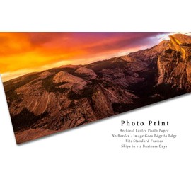 Yosemite National Park Photography Print (Not Framed) Picture of Colorful Clouds Over Half Dome at Sunset in California Sierra Nevada Wall Art Nature Decor (12" x 18")