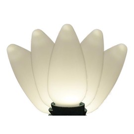 Holiday Bright Lights 9621764 LED C9 Smooth Ceramic Christmas Light Bulbs44; White44; 2 in. - 25 Lights - Pack of 25