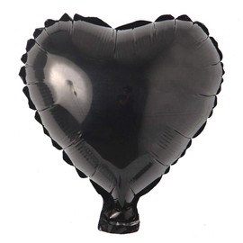 2pcs/lot 10 inch heart star shaped air balls kids baby shower birthday wedding decorations aluminum foil balloons party supplies (2pcs 10 inch Black Heart)