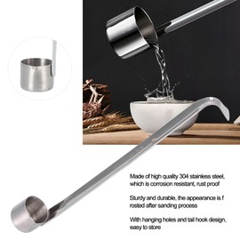 Metal Soup Ladle, Wine Ladles with Long Handles Stainless Steel Wine Measuring Spoon Canning Ladle Oil Soup Spoon for Stirring Liquid(50ML)