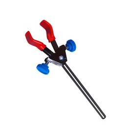 Lab Clamp Prong Finger Style Clip Beaker Clamp with Rubber Cover Lab Clamp Retort Adjustable Swivel Extension Flask Clamp (L)