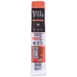 Nick's Sticks | Spicy Free Range Chicken Snack Sticks | Made in the USA | Gluten Free | Paleo, Keto, Whole30 Approved | No Soy, Antibiotics or Hormones (6 – 1.7oz. Packages of 2 Sticks)