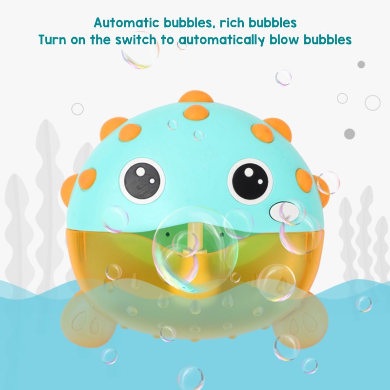 Bubble Maker Automatic Spit Bubble Blowfish Music Bubble Machine Baby