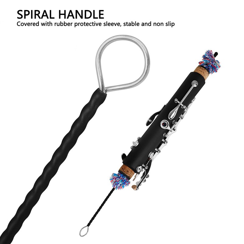 Clarinet Cleaning Brush, Colorful Cotton Thread Swab for Saxophone Flute