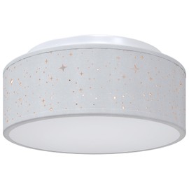vidaXL Grey Starry Ceiling Spotlight - Indoor Plastic Ambient Light - Adjustable Dimmable Cylindrical Lamp - Ideal for Bedrooms, Living Rooms - Ø30 cm