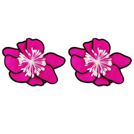 TTPSRY Earrings for Women Flower Drop Earrings Boho Earrings Exaggerate Flowers Stud Earrings Hypoallergenic Statement Fashion Jewellery Earrings, Fabric