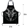 oFloral Baphomet Satanic Goat Head Bib Apron with Adjustable Neck