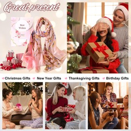 heekpek Scarfs Women Ladies Scarves Shawl Floral Scarf Leopard Print Scarf Wrap Satin Scarf Shawl Mulberry Silk Scarf Peacock scarf