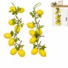 Yattuyix 2 Pcs Artificial Lemon Branches, 55cm Simulation Lemons(Yellow)