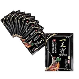 10 PACK Shampoo Tinte Instantáneo - Cubre Canas Naturalmente en tan solo 15 min. Jengibre shampoo con tinte paquete con 10 sobres de 30 grs c/u (negro