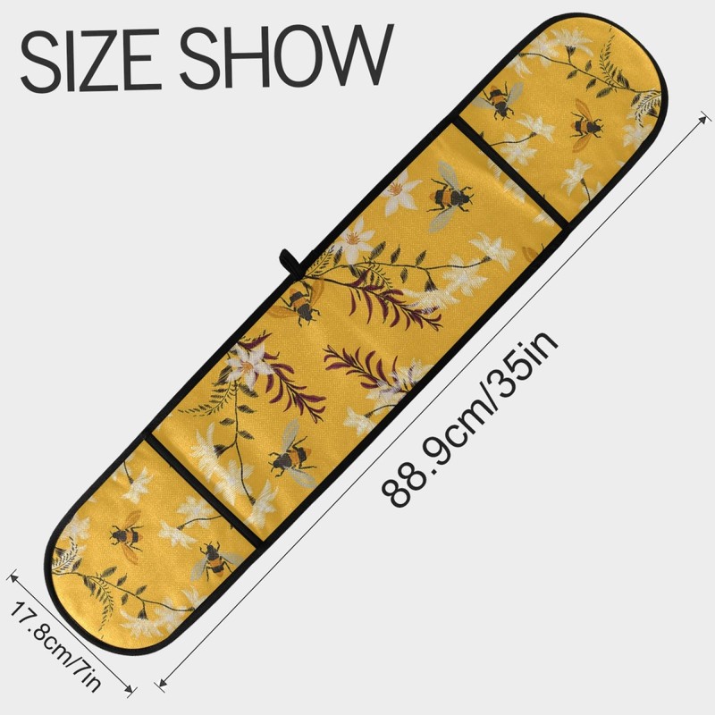 ZZXXB Spring Bee Floral Double Oven Mitt Heat Resistant Non-Slip