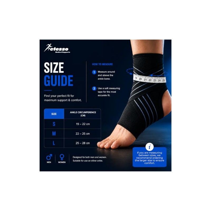 Actesso Ultimate Ankle Support with Adjustable Strap for Weak Ankles