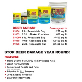 Epic REPELLENTS Deer Scram All Natural Granular Repellent - All-Natural, Animal, People and Pet Safe Granule (6 lb Bag)