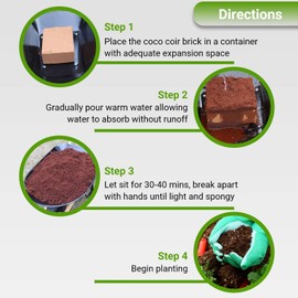 Envelor Coco Coir Brick 2-Pack Compressed Coconut Fiber Organic Coco Block Potting Soil 10 lb. Potting Mix Garden Soil 1 Brick = 18 Gallons of Growing Media Coconut Fiber Substrate Coco Peat Coir Pith
