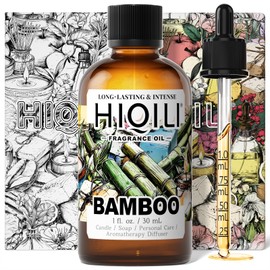 HIQILI Bamboo Fragrance Oil for Scent Diffuser, Idea for Candle & Soap Making, DIY Room Air Fresheners, New Car Scent - 1 Fl Oz