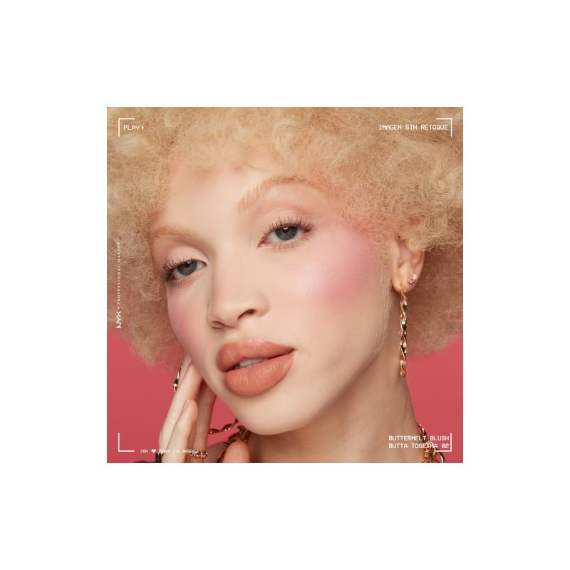 NYX Professional Makeup Buttermelt Blush, Rubor en Polvo, con hasta