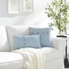 Meekio Set of 2 Light Blue Lumbar Pillow Covers 12