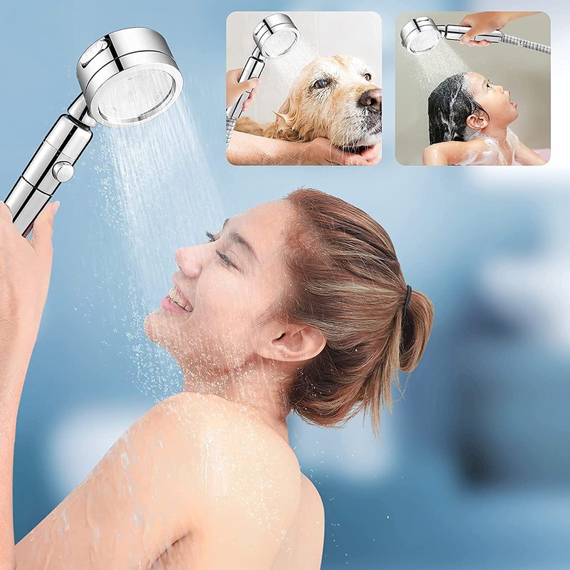HS-Posinu-WQR-999 Shower Head, Boost Pressure, 80% Water Saving, Water Purification,