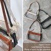 Clear Shoulder Handbag Classic 90s Purse Women Vegan Leather Crocodile
