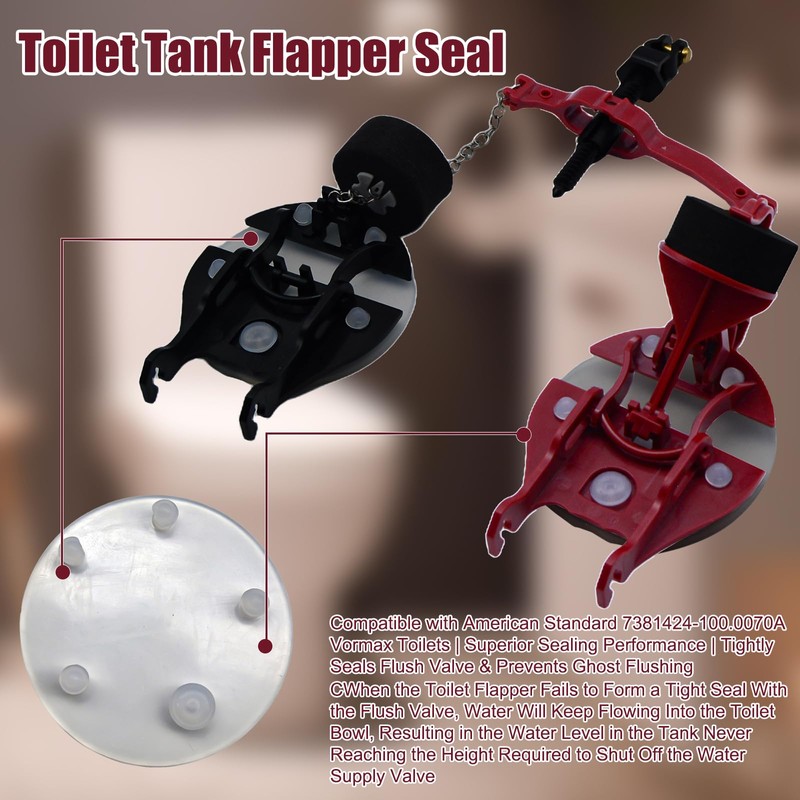 Nereusfwater Toilet Flapper Replacement Kit,Compatible with American Standard 7381657-200.0070A Vormax