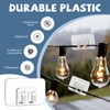 Vxgefhputw Hooks for Outdoor String Lights Clips, 100 Pack Heavy