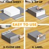 SpaceAid 4 Pack Bed Sheet Organizers and Storage, Foldable Organizer