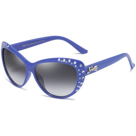 Giselle Cute Kids Retro Cat Eye Rhinestone Sunglasses for Teen Girls - Trendy Sun Glasses for Children Age 6-14