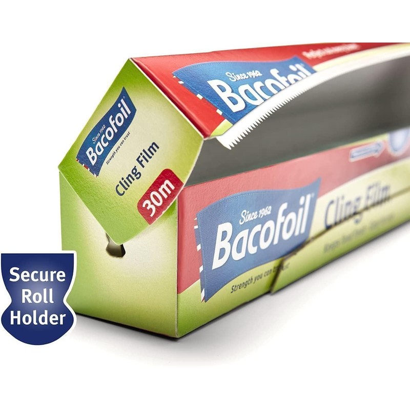 3 X PVC Free Cling Film with Easy-Cut 32.5cm x