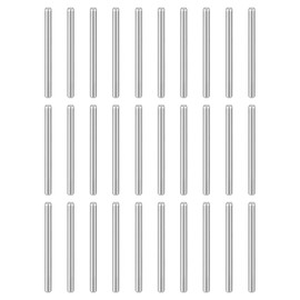 sourcing map 100pcs Dowel Pins M2(2mm) x 28mm 304 Stainless Steel Cylindrical Shelf Support Peg Pin Rod Fasten Elements for Metal Devices Wood Furniture DIY Installation, Silver