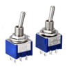 BE-TOOL 10PCS Mini Latching Toggle Switch DPDT 2 Positions ON-ON