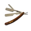 Stainless Steel Professional Barber Straight Edge Razor with 100 Count