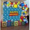 Cartoon Story Backdrop Blue Sky White Clouds Background Kids Birthday