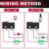 MKBKLLJY 12 pcs Mini Micro Limit Switch AC 5A 125V