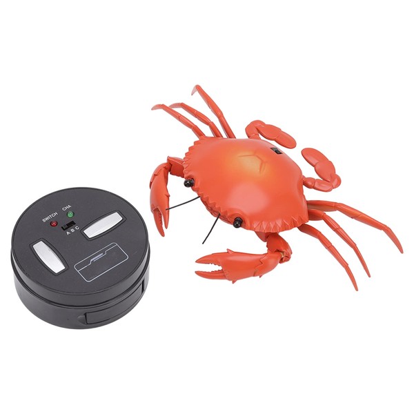 plplaaoo RC Crab Toy, Electric Crab Toy, Remote Control Crab Toy, Educational Simulated Sea Life Animals Electric Crab Animal Model for Kids Birthday Gift Christmas Halloween (red), toys crab toy