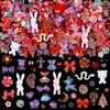3D Resin Butterfly Bear Nail Accessories Peach Blossom Star Bow