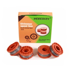 MOECSHSY Strimmer Spool for Mac Allister, Qualcast and Worx, Strimmer Wire, Trimmer Spool Line for Φ1.6mm Double Autofeed Spool Replace Grass Cutter Trimmer Wire Refills 10ft(4 PACK)