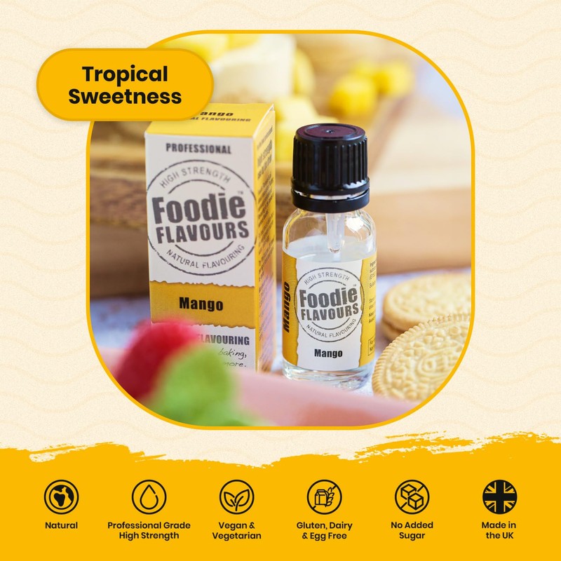 Foodie Flavours Natural Mango Flavouring, High Strength - 15ml