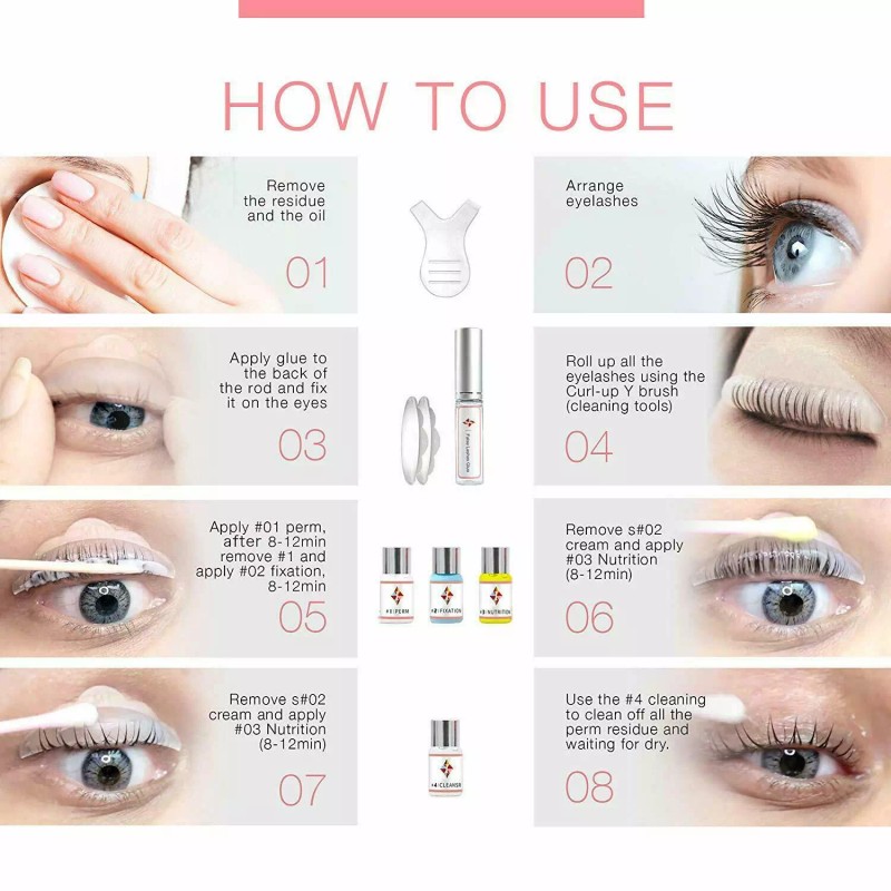 8 In 1 Eyelash Perm Kit Lash Lift Kit Semi-Permanent