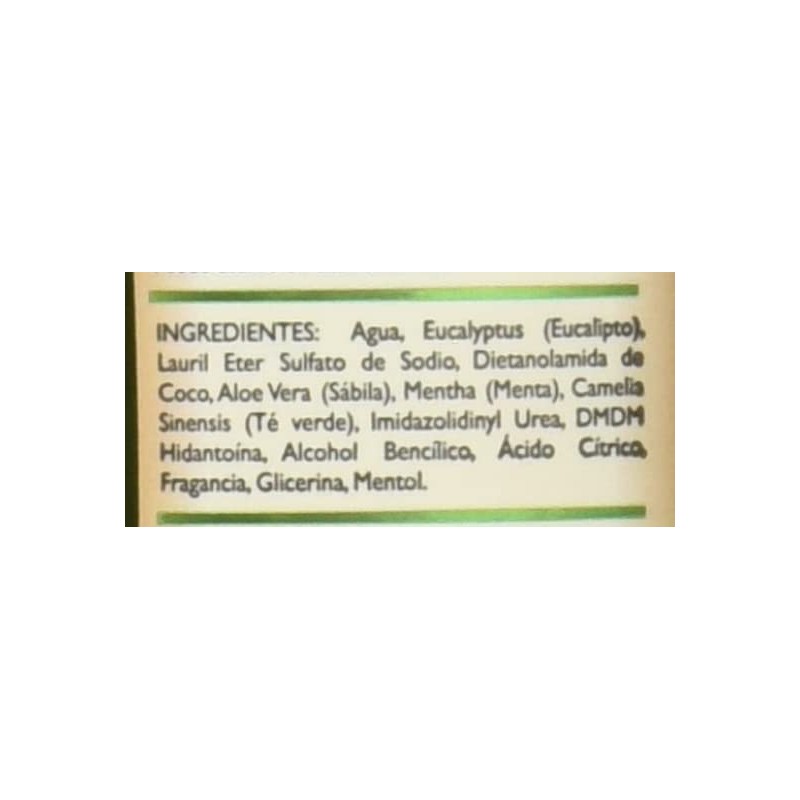 Arbol Verde Shampoo Natural Refrescante con Menta, Eucalipto, Té Verde