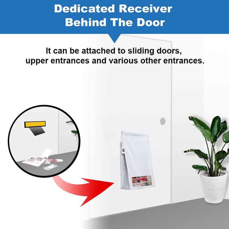 Indoor Wall Mount Mail Catcher Bag Door Slot Post Box