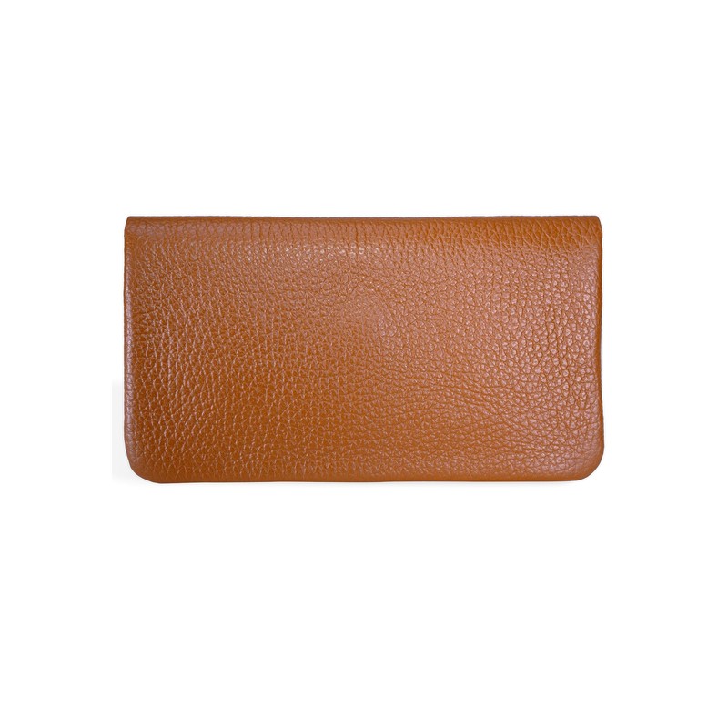 Sakura High-Quality Classic Women's Wallet Grained Leather, Cognac, Classic