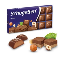 Schogetten German Milk Chocolate with Nugat Filling (Pack of 3)