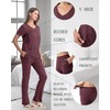 Rnxrbb 3 Piece Women's Maternity Nursing Pajamas Set V Neck