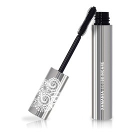 XAMANIA Máscara de Pestañas con Karité & Argán. Alarga, Nutre y da Volumen. Maquillaje Natural para Pestañas con Cepillo Doble Vista. 6 g