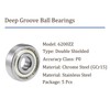 Kozelo 5pcs 6200ZZ Ball Bearings 10x30x9mm Chrome Steel Double Shielded
