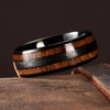 King Will Nature 8mm Mens Domed nature Koa Wood Inlay