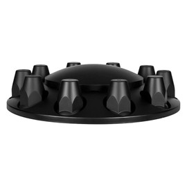 United Pacific 10354 - Axle Hub Cover Kit - Matte Black Dome Axle Cover Combo Kit With 33Mm Standard Nut Covers And Nut Covers Tool